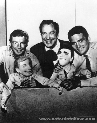 Richard Basehart, Vincent Price, David Hedison and their alter egos in Voyage to the Bottom of the Sea