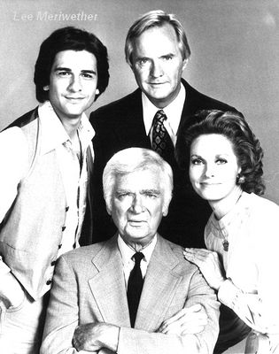 Lee Meriwether with the cast of Barnaby Jones